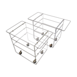 Very nice pair of rolling tables "les invisibles du marais"