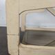 White lacquered Z-shaped rolling dessert trolley with smoked glass from the 1970s.