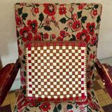 Retro imitation leather cushion 35x35cm