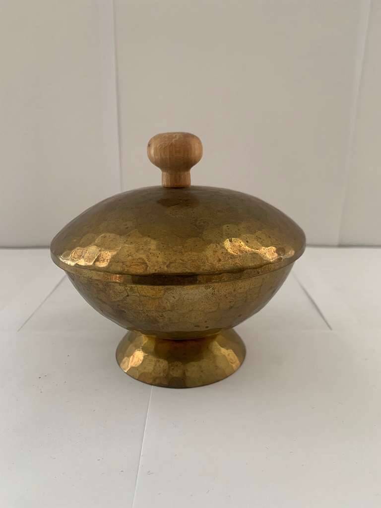 Emil Funk VEB Kunstschmiede Neuruppin Brass Deckeldose Dose Lidded Box Art