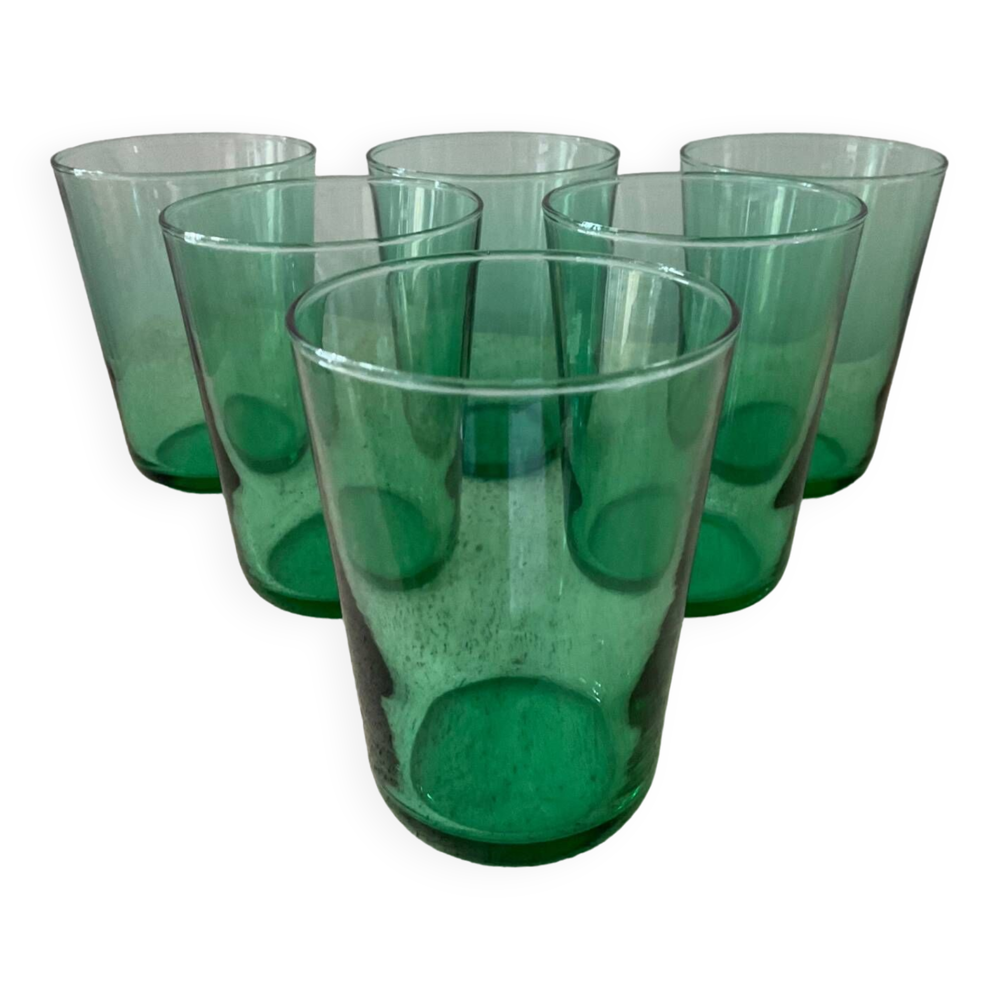 Series 6 mint green water glasses