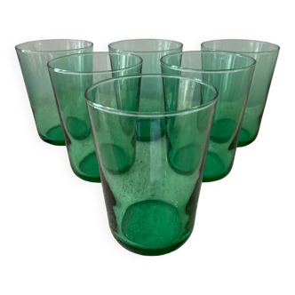 Série 6 verres à eau vert menthe