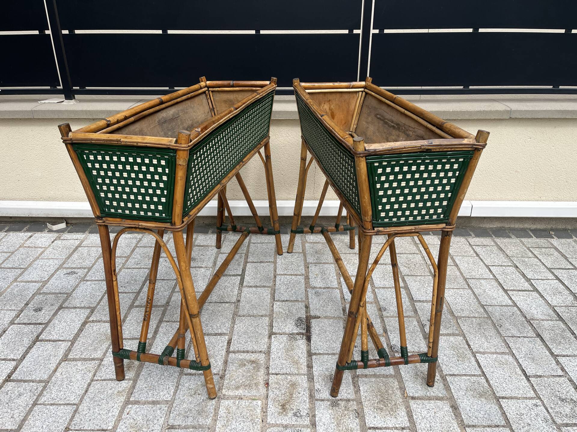 Pair of planters Drucker 101x38x89 cm