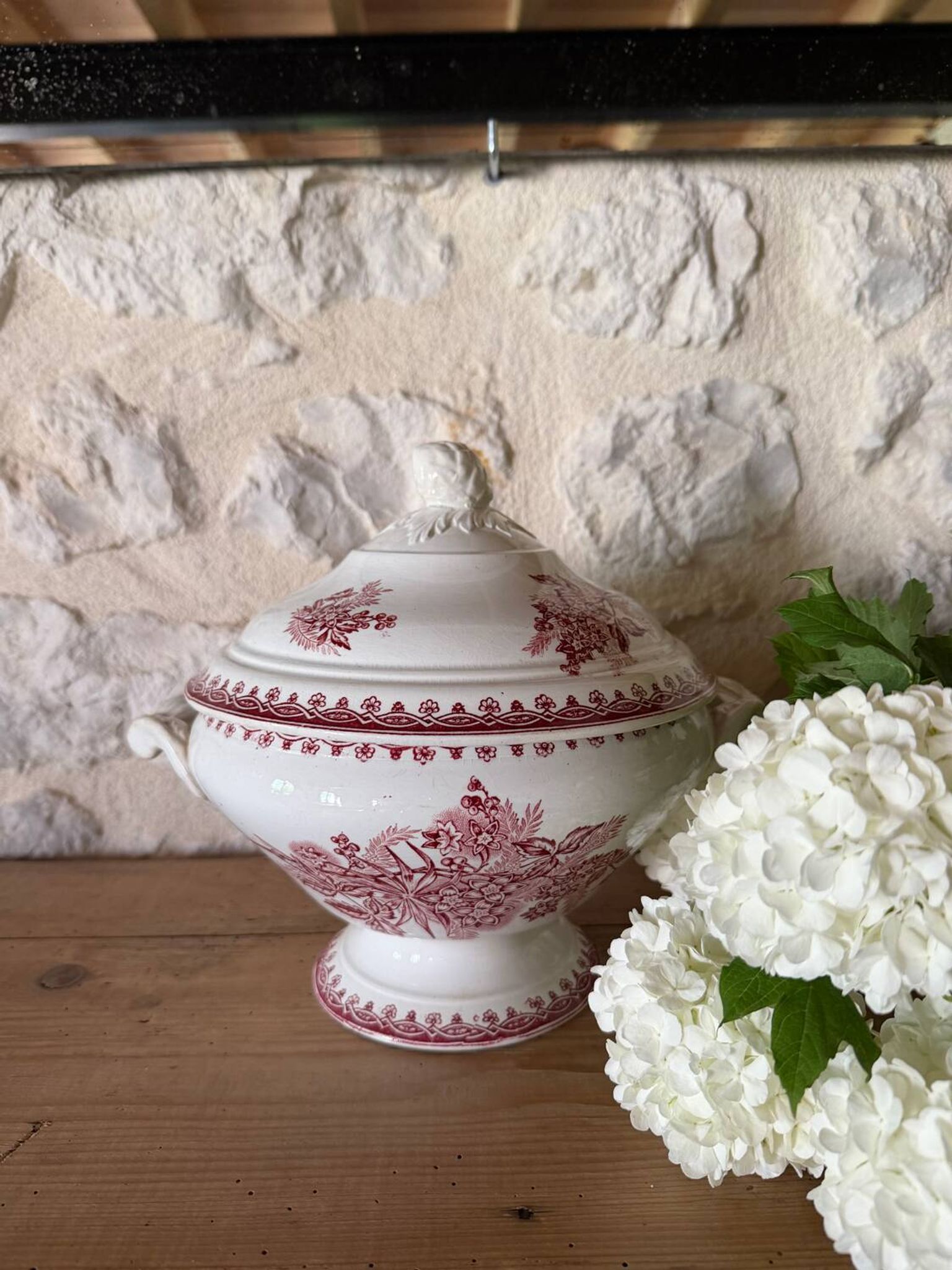 Soup tureen - fruit bowl in Saint Amandinoise ironstone
