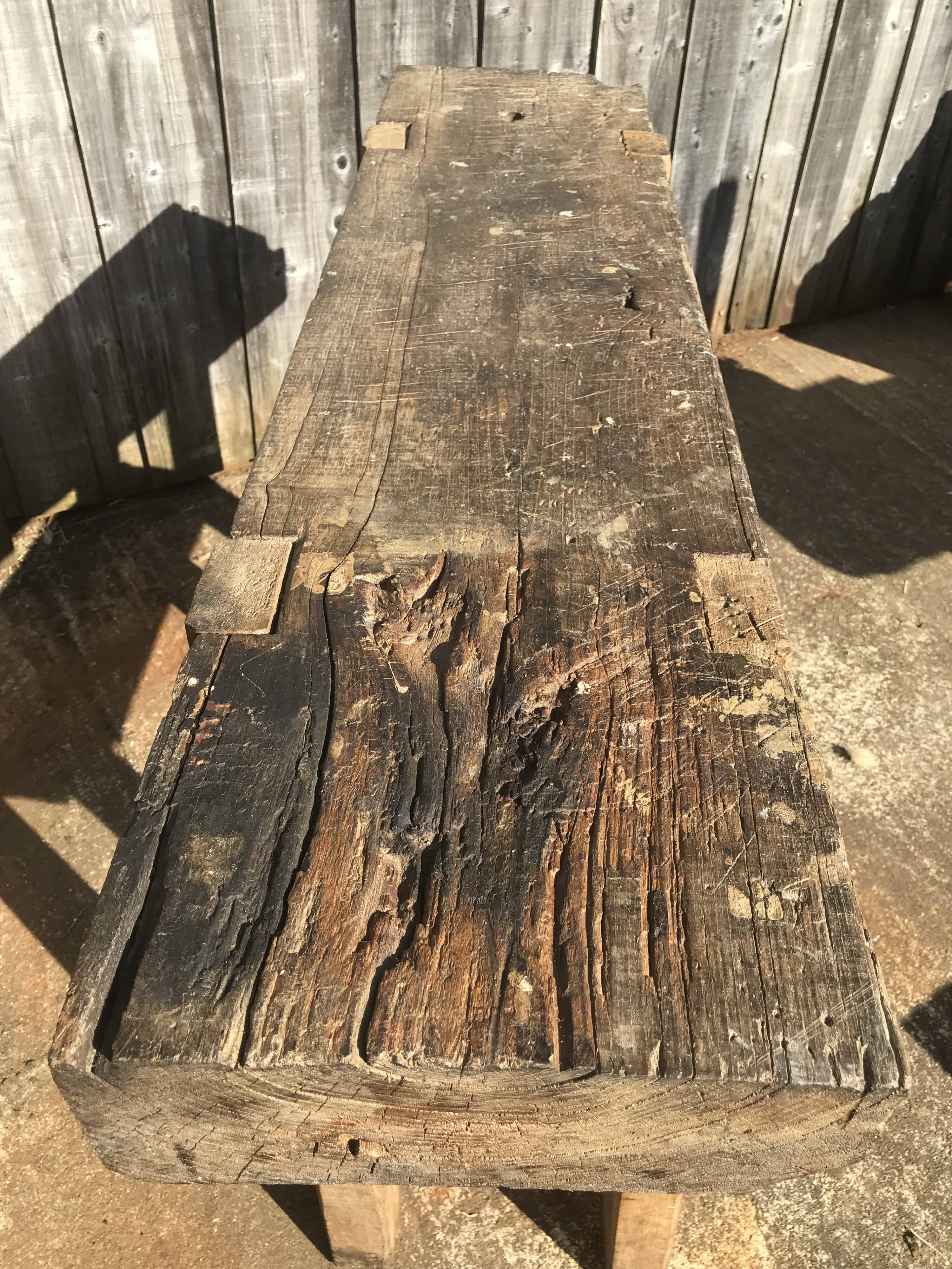 Solid wooden workbench