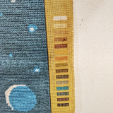 Vintage tapestry "The watchman" with cross stitch. In perfect condition.