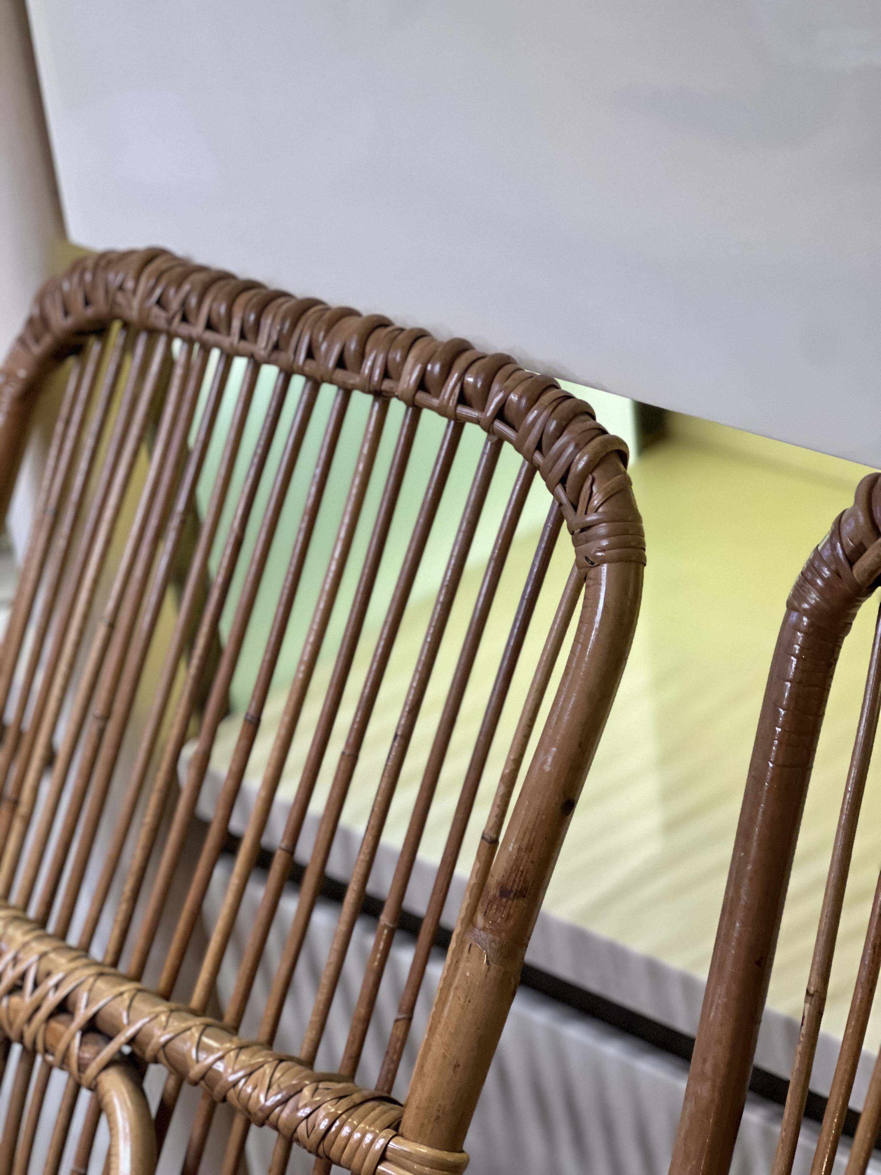 Paire de chaises en rotin