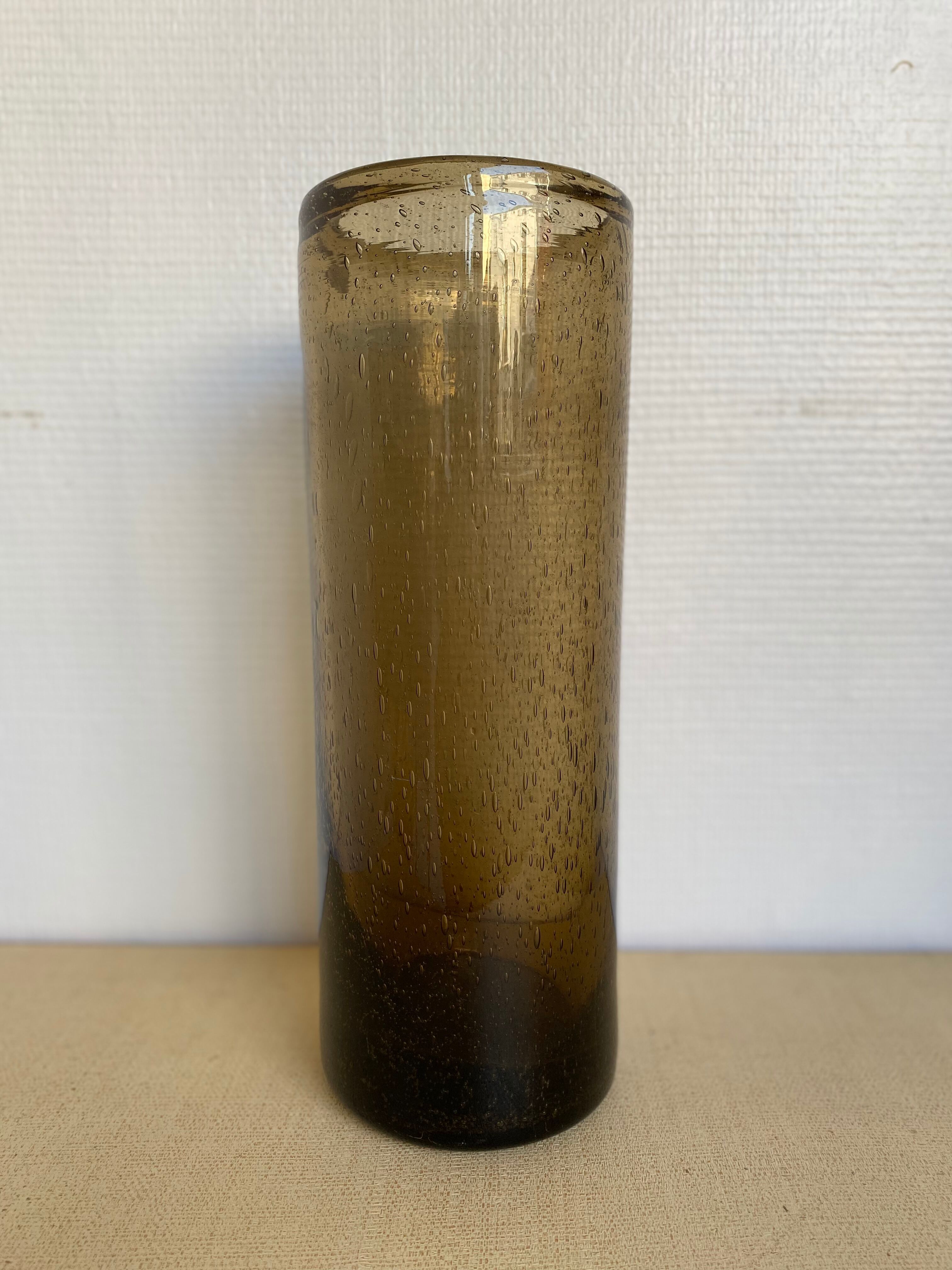 Vintage bendor bubble glass vase