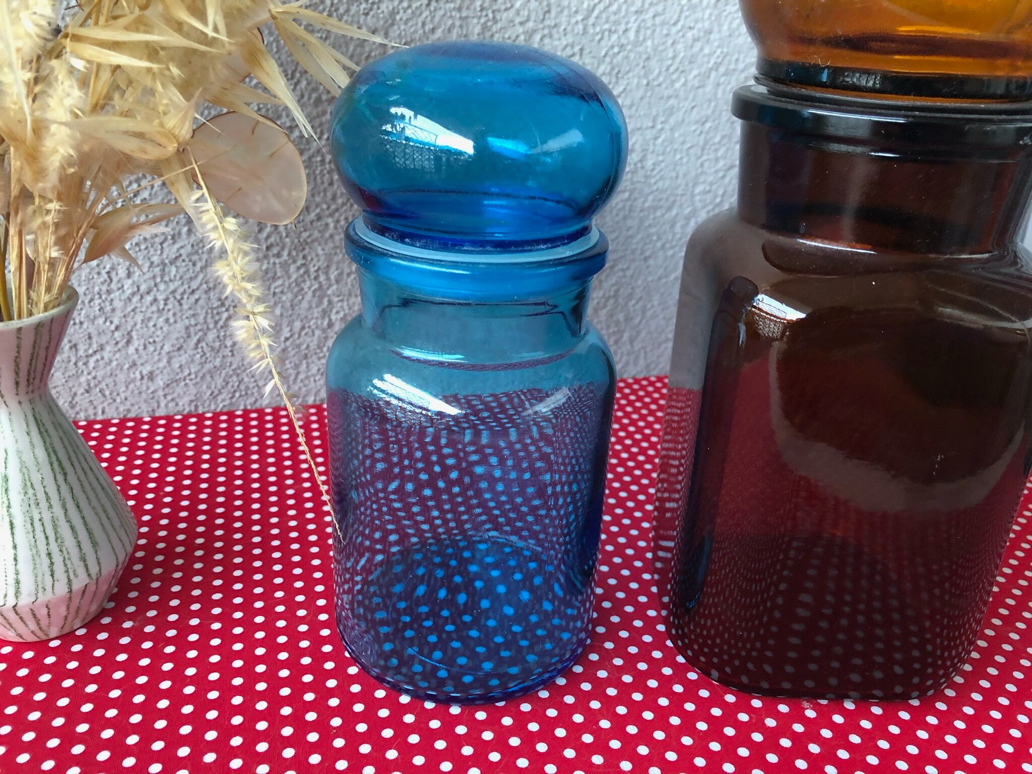 Vintage apothecary pots