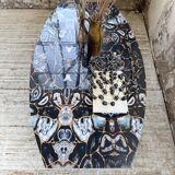 90s coffee table with Agate stone effect.