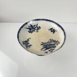 Pexonne iron earth compote dish, blue bird motif, late 19th century