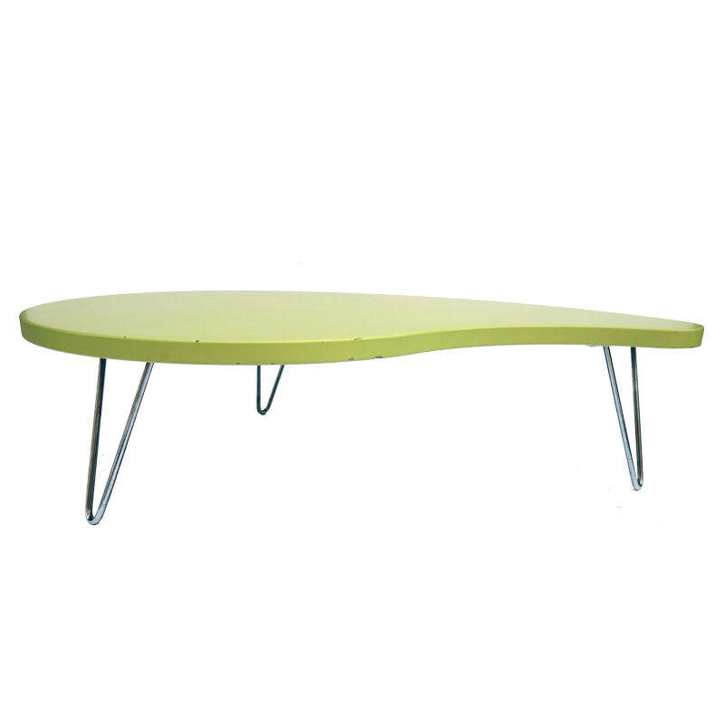 Almond green coffee table in the form of beauty