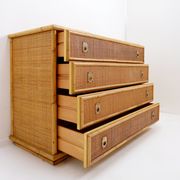 Dal Vera chest of drawers in bamboo and wicker/rattan, Italy 1960s