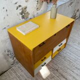 Furniture chest of drawers two-tone 60s