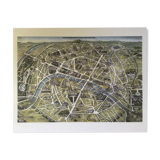 Historic map of Paris in 1864