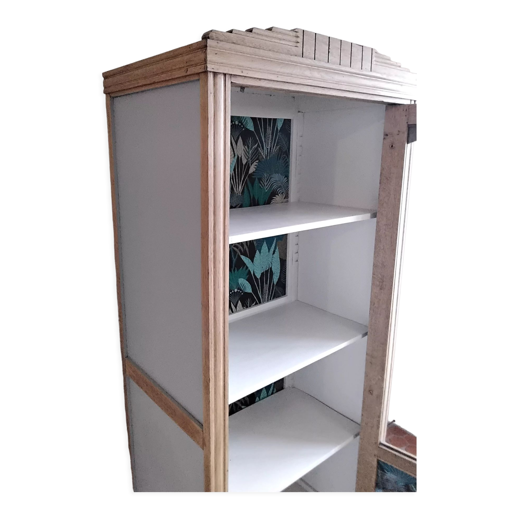 Armoire vitrine art deco vintage relookée | Selency