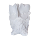 Vase contemporain en forme de hibou, céramique blanche