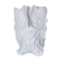 Vase contemporain en forme de hibou, céramique blanche