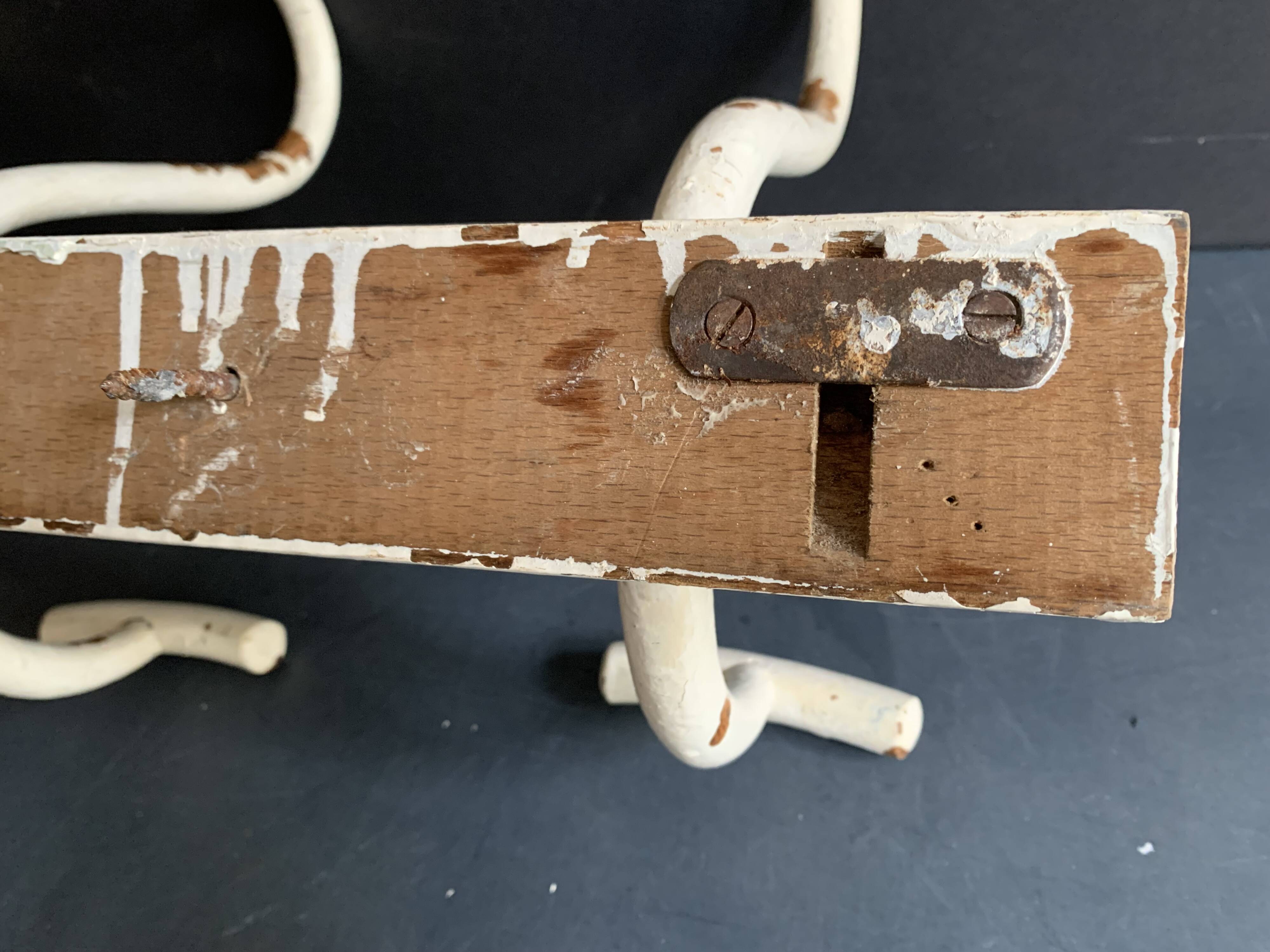 Fischel curved wood wall coat rack, Art Deco