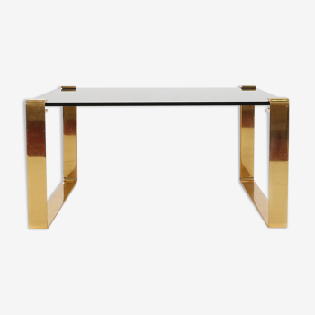 Table basse plaquée or ca.1970