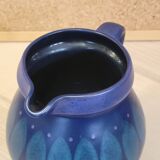 Pichet cruche en céramique vintage bleu Porta Celi Spain