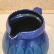 Vintage blue ceramic jug pitcher Porta Celi Spain