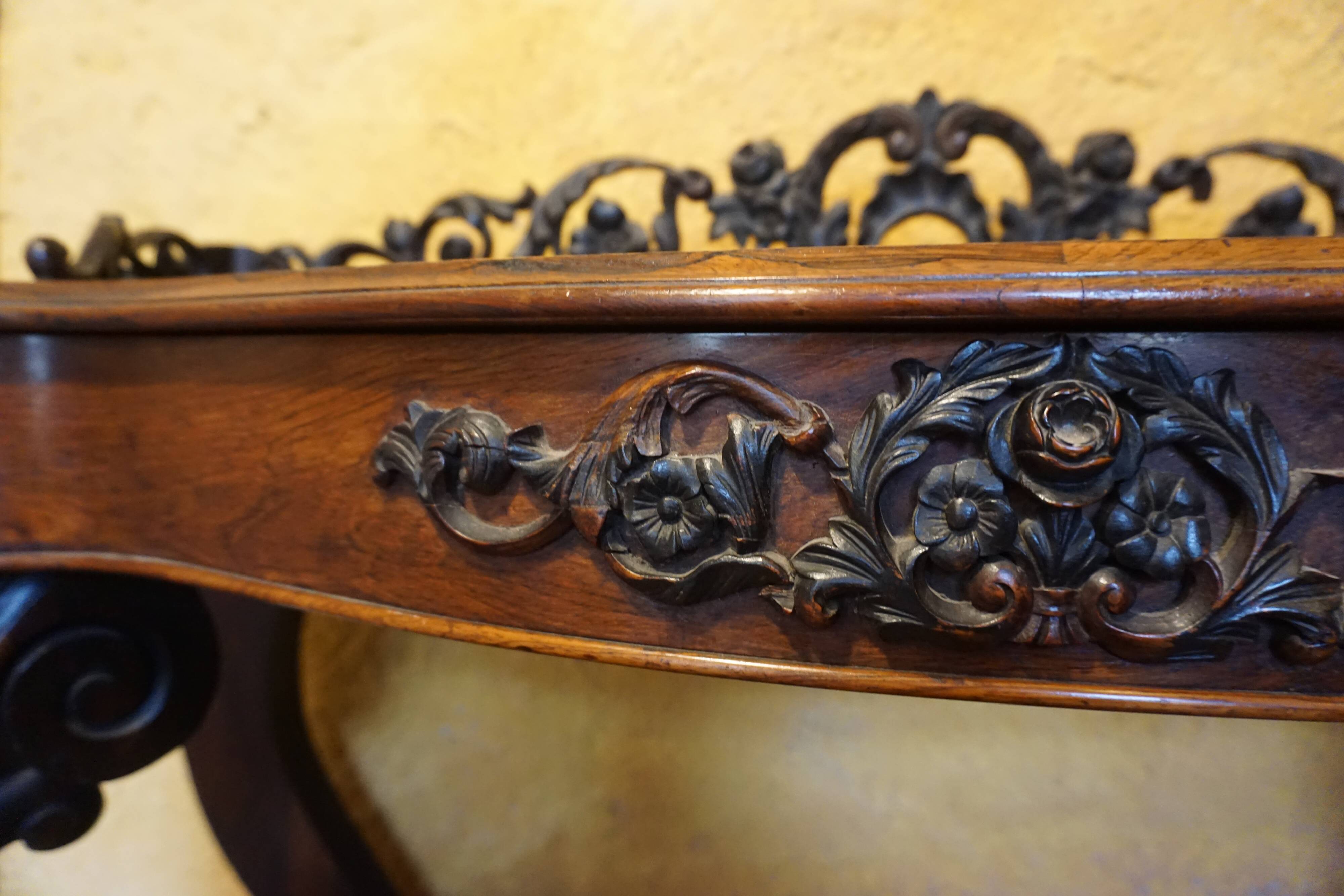 Mahogany console from around 1860.
