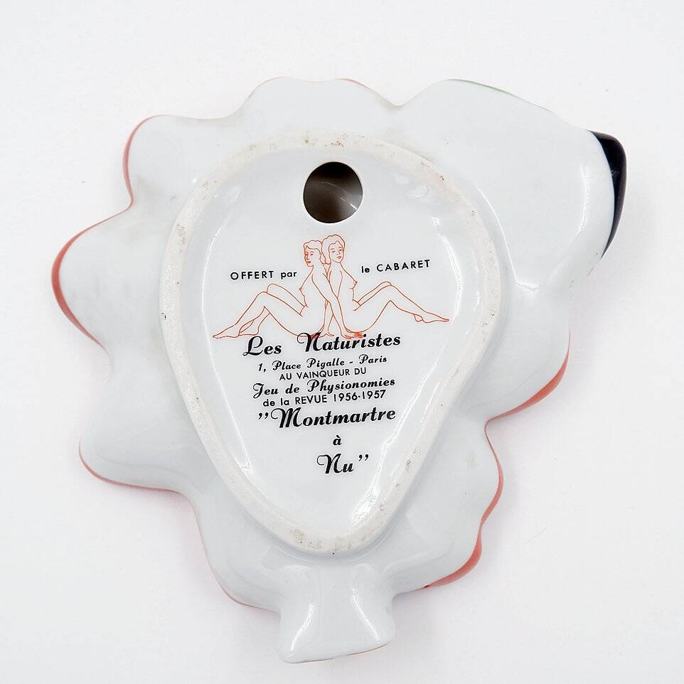 Painted porcelain pocket tray "Les Naturistes" Paris 1956/57