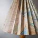 Wooden table lamp with 80s fabric blind