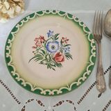 6 old flat plates mismatched in earthenware