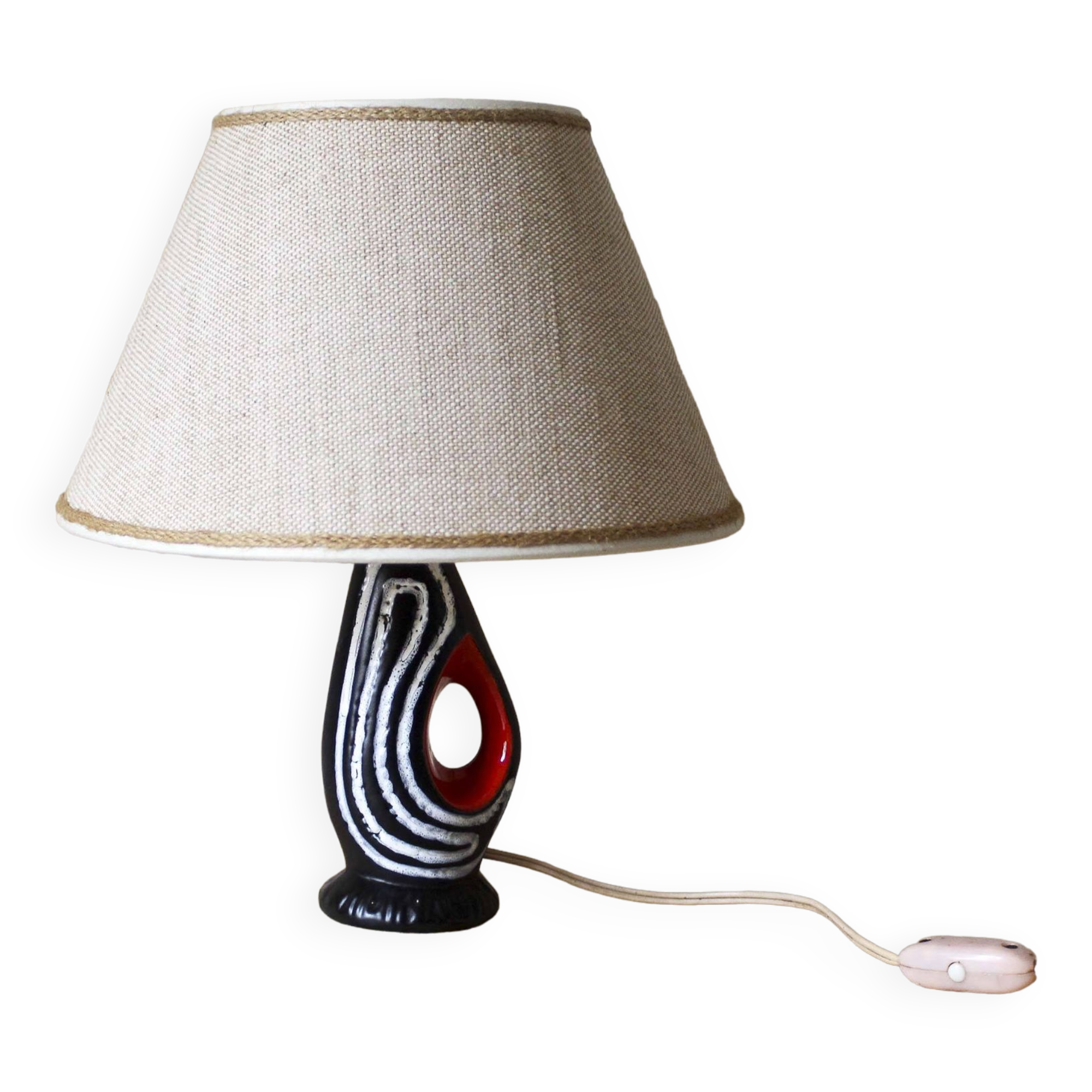50s ceramic bedside lamp