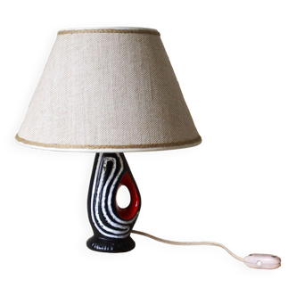 Lampe de chevet en céramique années 50
