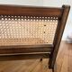 Vintage wooden and cane armchair