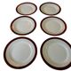 Flat plates opaque porcelain Digoin Sarreguemines model Pasteur