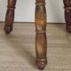 Vintage French Handmade Wooden Milk Stool with 3 Spindle Legs and Bullseye Seat 5311