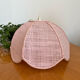 Vintage pink rattan pendant light
