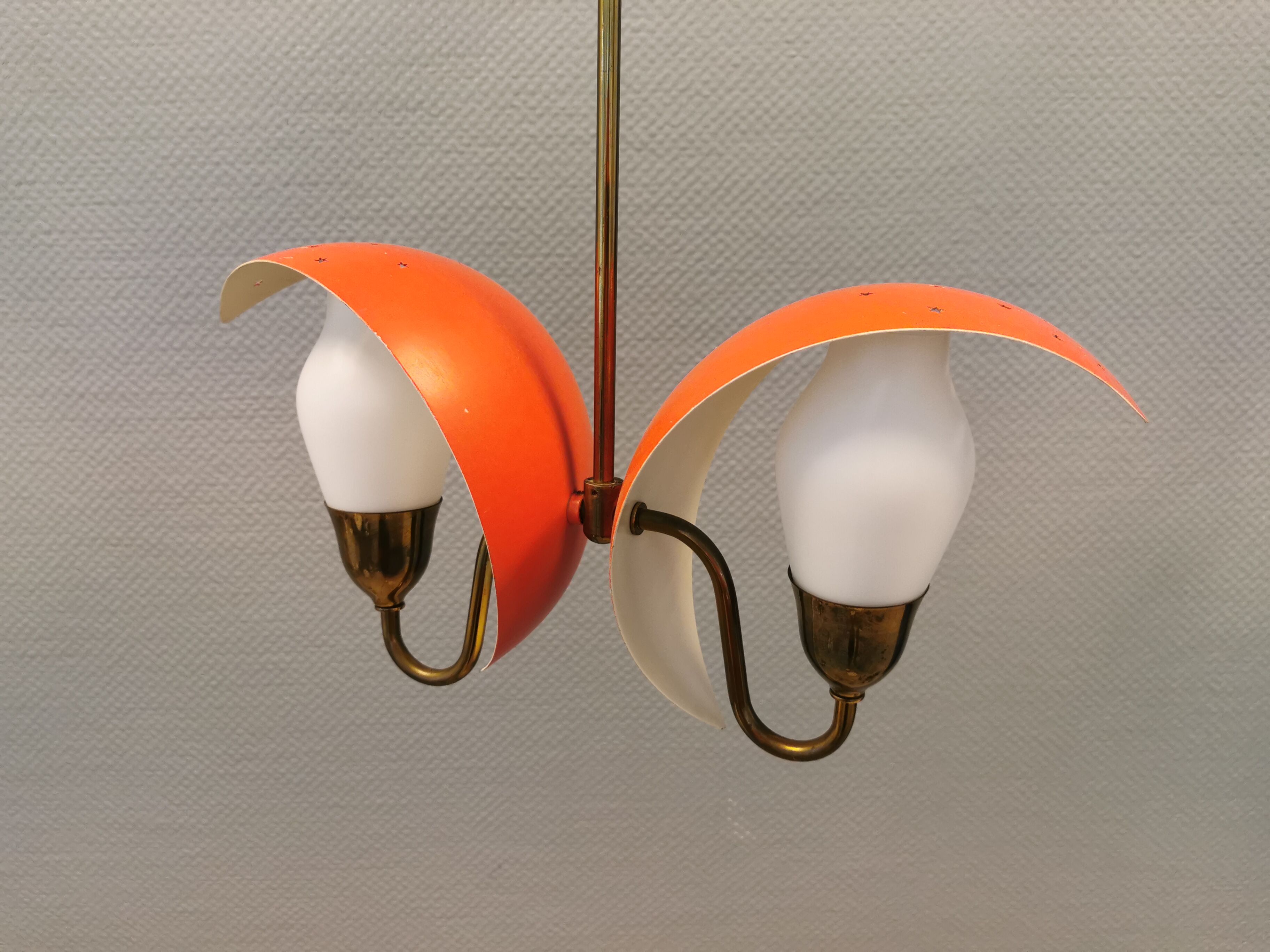 Incredible Chandelier / hanging lamp from Danish Fog & Mørup, estimated 1950s