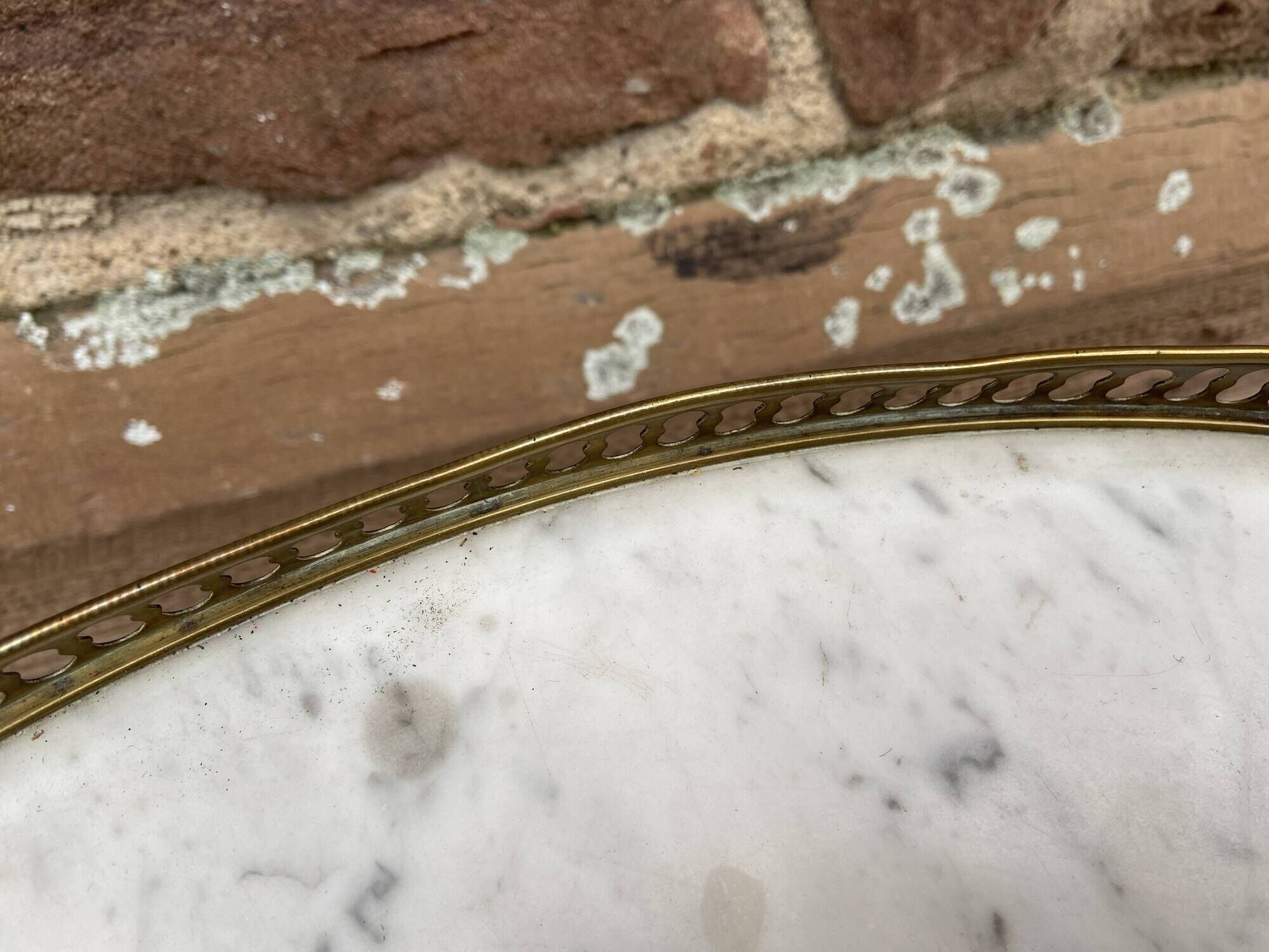 Table basse bouillotte de style Louis XVI en bois des années 1960/70