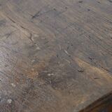 Early 19th-Century French Oak Dining Table with One Drawer