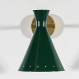 Paire d'appliques cocotte vert