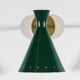 Pair wall lamps green casserole
