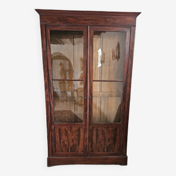 Armoire vitrine en acajou 19eme