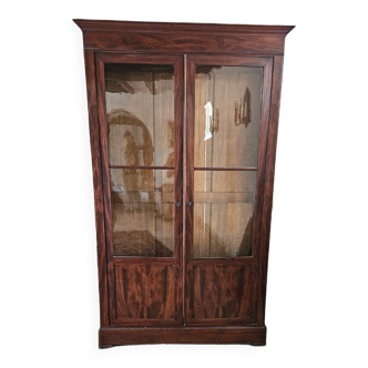 Armoire vitrine en acajou 19eme