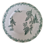 Antique plate in Saint Amand faience