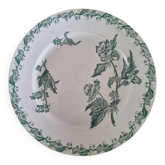 Antique plate in Saint Amand faience