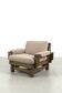 Fauteuil en chêne brutalisme vintage