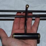 Vintage 1970s metal wall coat rack