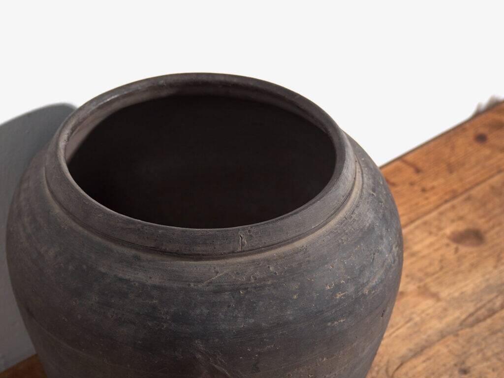 Antique grey ceramic vase (c.1900) #12