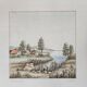 Vintage 3x Ludwig Urack Small German River Scene & Boats Art Prints
