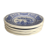 Ensemble de 6 assiettes en faïence de Gien